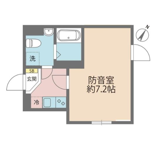 豊島区南大塚1丁目楽器可（防音)築浅デザイナーズマンション 間取り