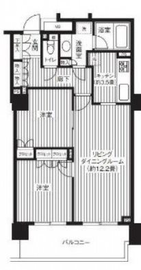 大田区蒲田3丁目楽器可（グランドピアノその他楽器その都度相談）マンション 間取り