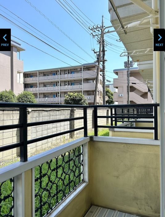 足立区弘道1丁目楽器可(防音・24時間演奏・グランドピアノ・弦・管楽器・声楽)女性限定マンション ベランダ