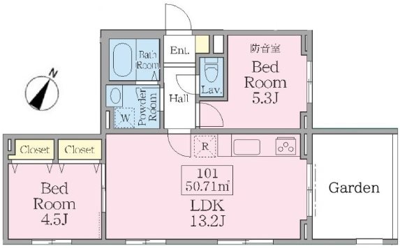 世田谷区太子堂1丁目（防音・ピアノ・管弦楽器）マンション 間取り