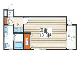 立川市幸町6丁目楽器可（グランドピアノ・弦・管楽器・声楽・DTM）マンション 間取り