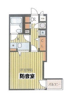 朝霞市幸町2丁目楽器可(防音・グランドピアノ・弦・管楽器・声楽)マンション 間取り