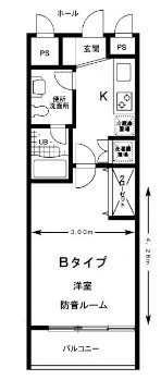 中野区鷺宮2丁目楽器可(防音・24時間演奏・グランドピアノ・弦管打楽器・声楽・DTM)マンション 間取り