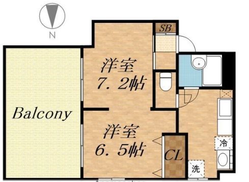 府中市府中町2丁目楽器可(防音・24時間演奏・グランドピアノ・弦・管楽器・声楽)女性限定マンション 間取り