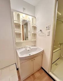 川崎市多摩区登戸楽器可（ピアノ・管弦楽器）マンション 洗面所
