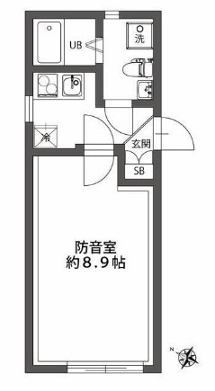 板橋区東坂下2丁目楽器可(防音・グランドピアノ・弦・金管楽器・声楽・DTM)マンション 間取り
