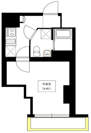 台東区三筋1丁目楽器可（24時間・防音・ピアノ・弦・管・声楽・DTM）マンション 間取り