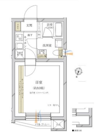 世田谷区上馬5丁目楽器可(防音・24時間演奏・グランドピアノ・弦管打楽器・声楽・DTM)マンション 間取り