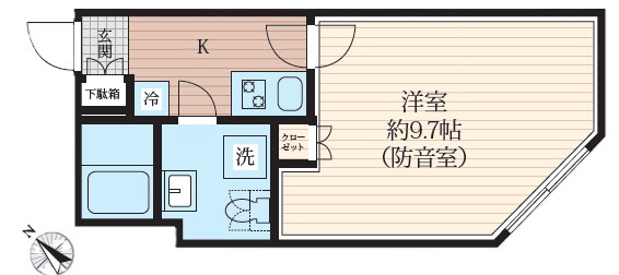 北区豊島2丁目楽器可（防音・24時間演奏可・グランドピアノ・弦管楽器・声楽・DTM）マンション 間取り