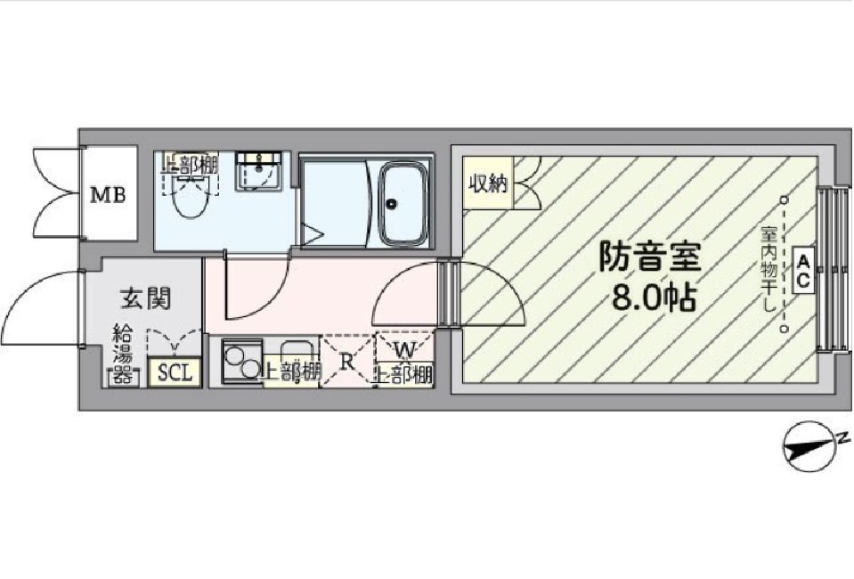 練馬区春日町3丁目楽器可（防音・弦木金管楽器・DTM・声楽）マンション 間取り