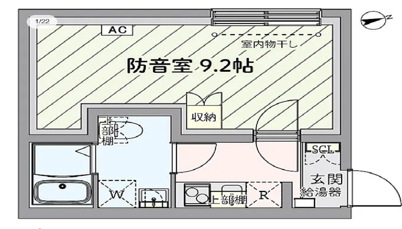 練馬区春日町3丁目楽器可（防音・弦木金管楽器・DTM・声楽）マンション 間取り