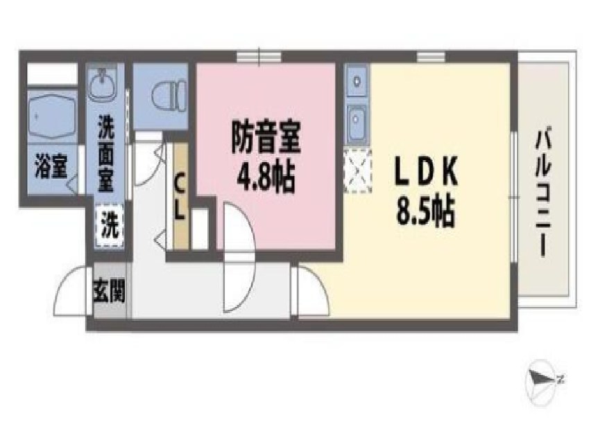 練馬区旭丘2丁目楽器可（ピアノ・弦/管楽器・声楽・DTM）マンション 間取り