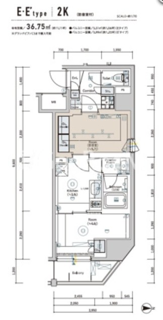 新宿区下落合1丁目楽器可(防音・24時間演奏・グランドピアノ・弦管打楽器・声楽・DTM)マンション 間取り