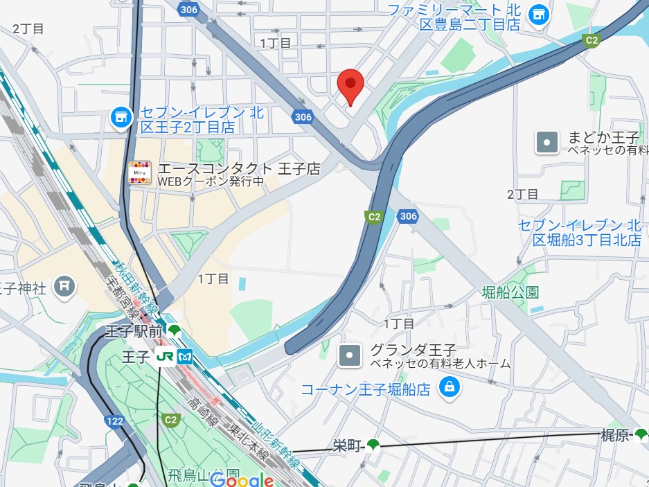 北区豊島2丁目楽器可（防音・24時間演奏可・グランドピアノ・弦管楽器・声楽・DTM）マンション 地図（共通）