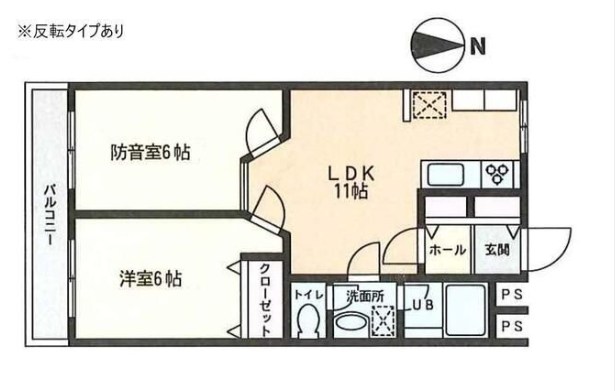 川崎市多摩区西生田1楽器可(防音・グランドピアノ・弦・管楽器・声楽・DTM)マンション 間取り