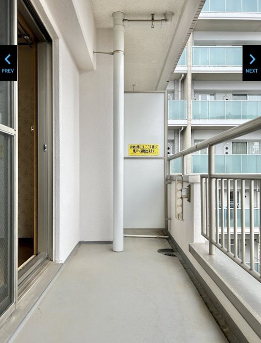 清瀬市元町１丁目楽器可(グランドピアノ・弦管楽器・声楽）マンション ベランダ