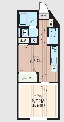 板橋区南常盤台1丁目楽器可（防音・24時間演奏・グランドピアノ・弦管楽器・声楽・DTM）新築マンション 間取り