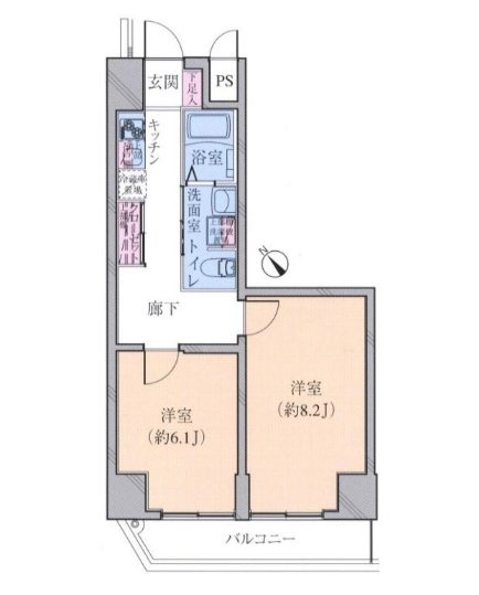 8時から23時演奏OK♪台東区根岸5丁目楽器可(防音・グランドピアノ・弦・管楽器・声楽)マンション☆ 間取り