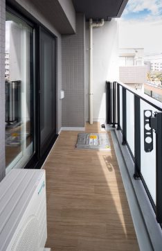 朝霞市浜崎3丁目楽器可（防音、24時間演奏可、グランドピアノ、管弦打楽器、声楽、DTM）マンション ベランダ