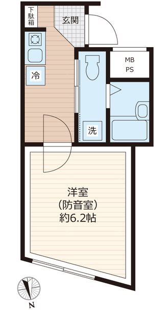 板橋区上板橋2丁目楽器可(防音・24時間演奏・ピアノ・弦・管楽器・声楽)マンション 間取り