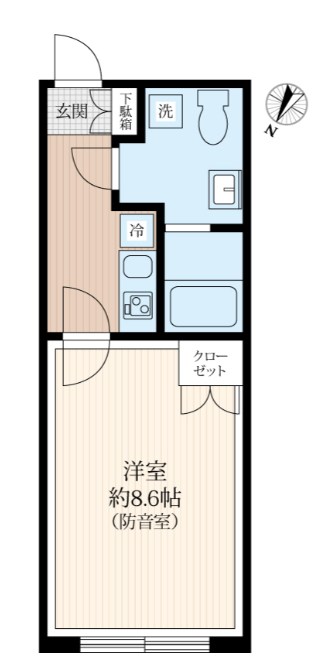 板橋区大和町楽器可(防音・24時間演奏・グランドピアノ・弦・管楽器・声楽・DTM)マンション 間取り