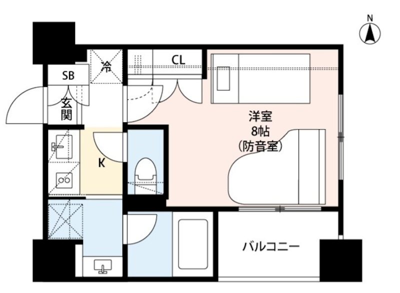 品川区中延6丁目楽器可(防音・24時間演奏・グランドピアノ・弦管打楽器・声楽・DTM)マンション 間取り