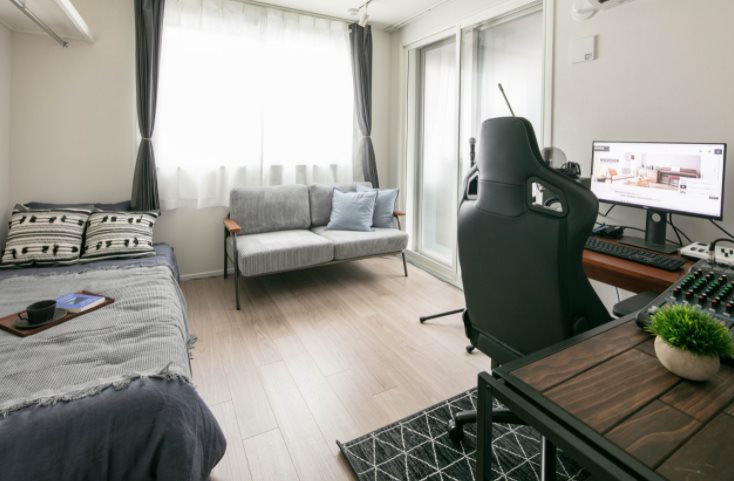 品川区中延6丁目楽器可(防音・24時間演奏・グランドピアノ・弦管打楽器・声楽・DTM)マンション リビング