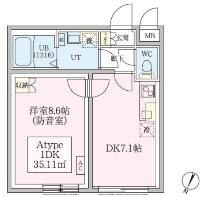 大田区田園調布本町楽器可（防音・24時間演奏可能・グランドピアノ・弦管楽器・声楽）マンション 間取り