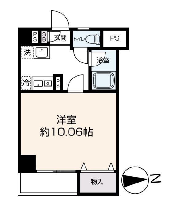 府中市宮町2丁目楽器可（防音・ピアノ・弦管楽器・声楽）マンション 間取り