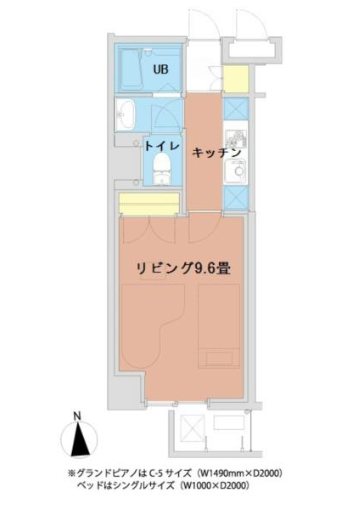 川崎市麻生区上麻生1丁目楽器可（グランドピアノ・弦/管楽器・声楽・DTM）マンション 間取り