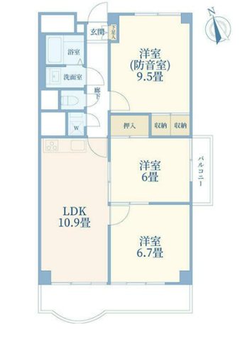 大林フローラ上中里 間取り
