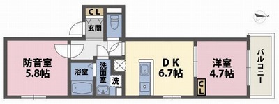 練馬区旭丘2丁目楽器可（ピアノ・弦/管楽器・声楽・DTM）マンション 間取り