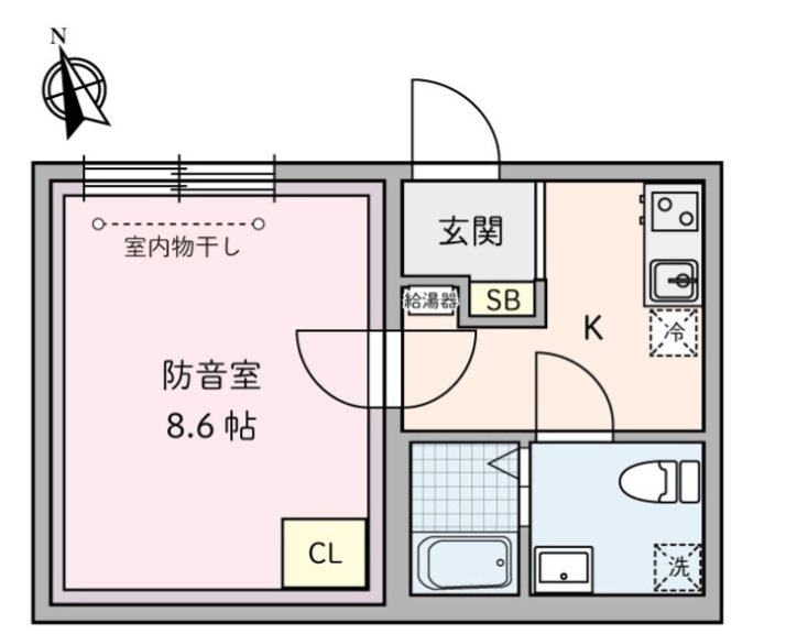 練馬区豊玉北2丁目楽器可(防音・グランドピアノ・弦・木・金管楽器・声楽・DTM)マンション 間取り