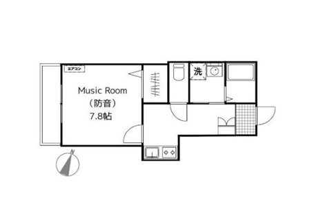 世田谷区南烏山6丁目楽器可（防音・24時間演奏・グランドピアノ・弦管楽器・声楽・DTM）アパート 間取り