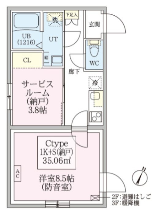 大田区田園調布本町楽器可（防音・24時間演奏可能・グランドピアノ・弦管楽器・声楽）マンション 間取り