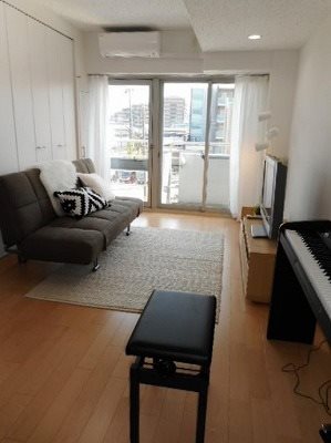 草加市草加4丁目(防音・アップライトピアノ・弦・木管楽器・声楽)マンション リビング