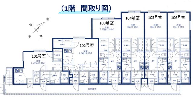 松戸市岩瀬楽器可（簡易防音室・ピアノ・弦楽器・声楽・DTM）アパート 間取り