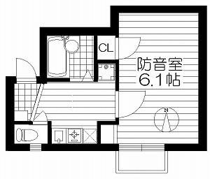 横浜市神奈川区大口楽器可(防音・24時間演奏・弦・管楽器・声楽)マンション 間取り
