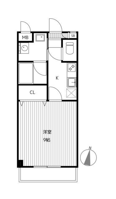 横浜市中区麦田町1丁目楽器可（グランドピアノ・弦管楽器・声楽）マンション 間取り