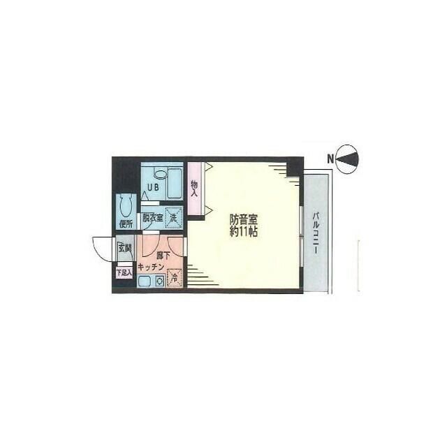 台東区谷中1丁目楽器可(防音・グランドピアノ・弦・管楽器・声楽)マンション 間取り