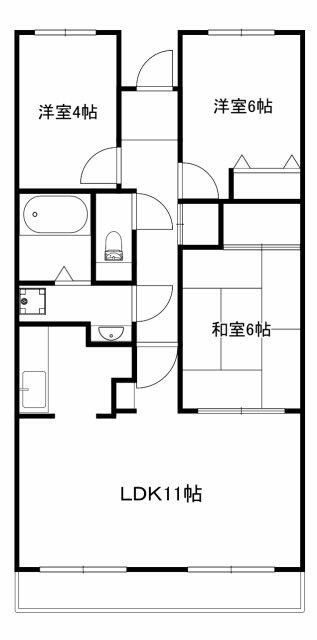 市川市新田2丁目楽器可(ピアノ・弦楽器・・木管楽器・声楽)マンション 間取り