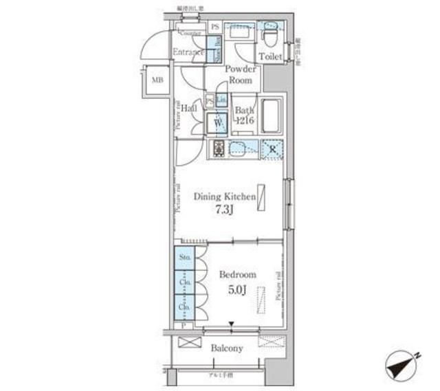 横浜市中区山下町楽器可（ピアノ）マンション 間取り