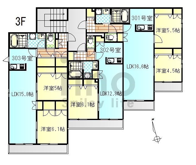 テラス久里浜Ⅱ 301号室 間取り