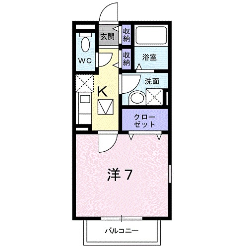 プロムナード 101号室 間取り