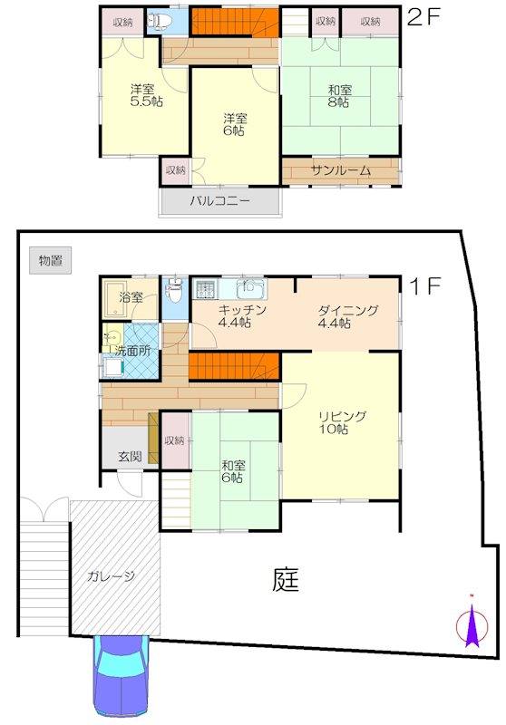 森崎6丁目貸家 間取り図