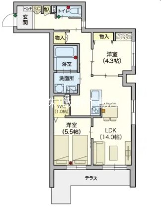 （シニア限定）ヘーベルVillage 藤沢陣屋小路レジデンス 間取り