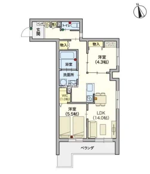 （シニア限定）ヘーベルVillage 藤沢陣屋小路レジデンス 間取り