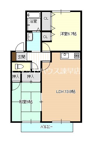 セジュール天満 202号室 間取り