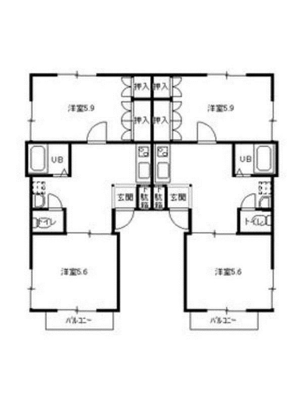 コーポ馬場C棟 間取り図