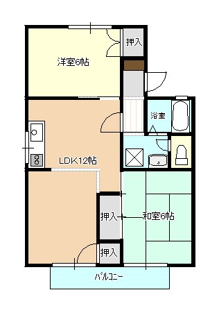 ガーデンパレス　102棟 Ｂ号室 間取り